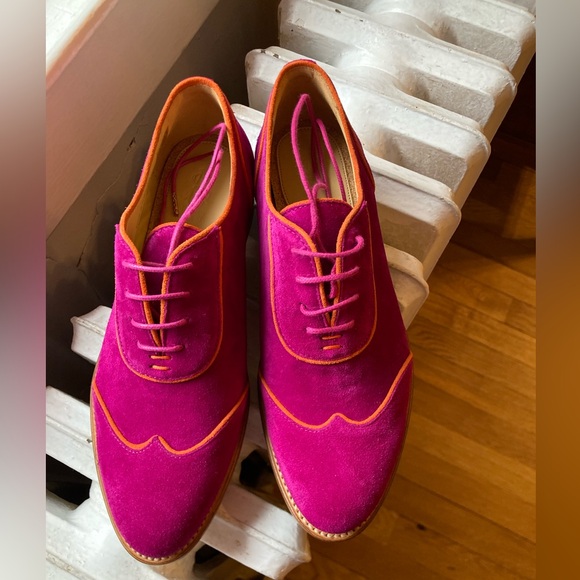 Mr Evans Suede Fuschia Oxfords. The Office of Angela Scott. - Picture 5 of 7